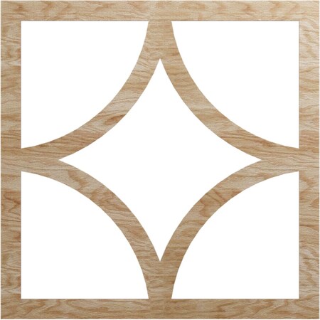 Ekena Millwork Statesman Wood Fretwork Pierced Ceiling Medallion, Red Oak, 40"OD x 25 5/8"ID x 1/4"T CMWP40X40X0250STRO